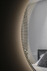Round LED Bathroom Mirror 80cm Dot‑Matrix Glow Ring Frameless Wall‑Mounted Vanity Mirror