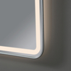 Rectangular LED Bathroom Mirror 8mm Ultra‑Thin Silver Aluminum Frame With Magnifier
