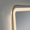 Modern Rounded‑Rectangle LED Mirror 8mm Silver Aluminium Frame With Makeup Magnifier