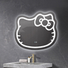 Hello Kitty Shaped LED Backlit Bathroom Mirror Wall Mounted Touch Control
