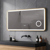 48"X24" LED Bathroom Mirror with Golden Framed for Hotel Vanity Espejo