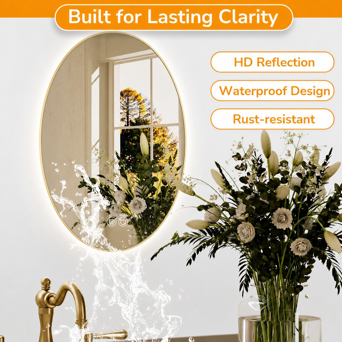 HD reflection, waterproof design, rust-resistant