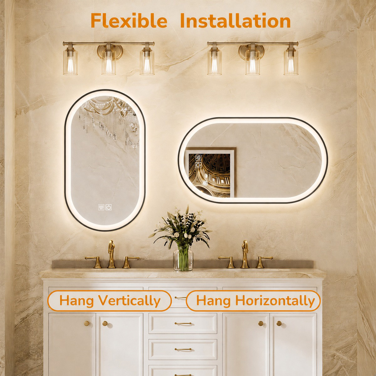 flexible installation, hang vertically and horizontally