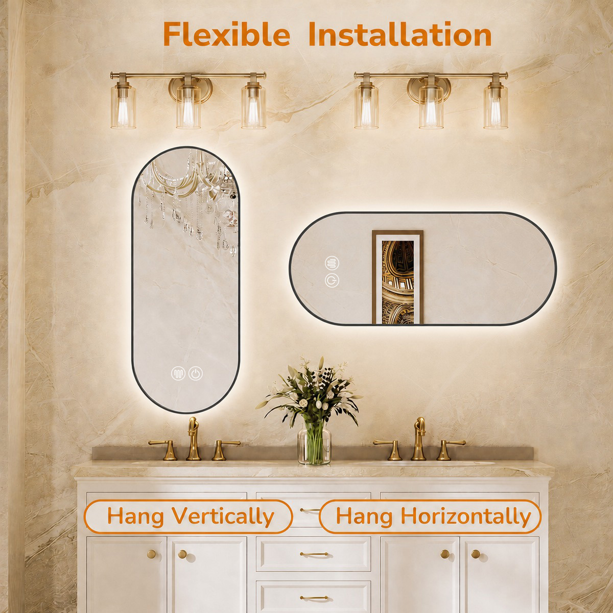 flexible installation, hang vertically and horizontally