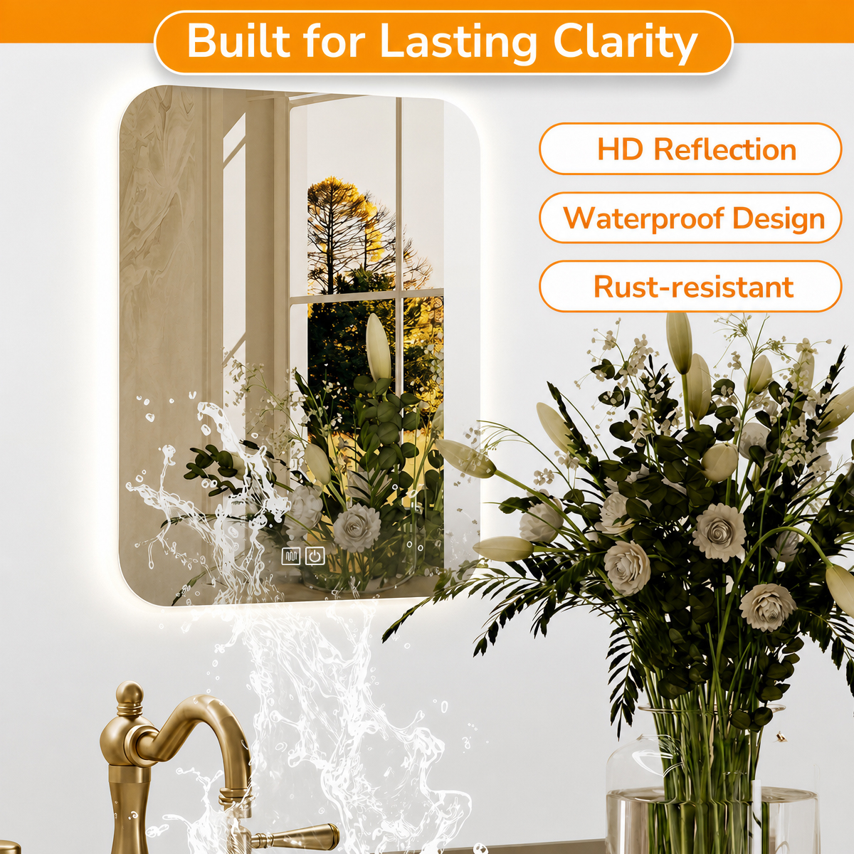 HD reflection, waterproof design, rust-resistant