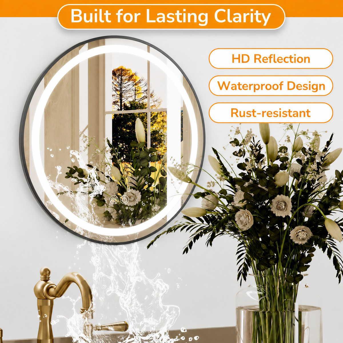 HD reflection, waterproof design, rust-resistant
