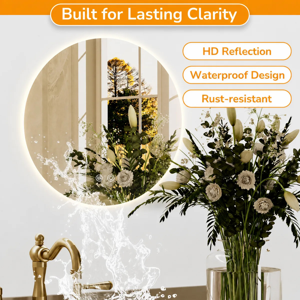 HD reflection, waterproof design, rust-resistant