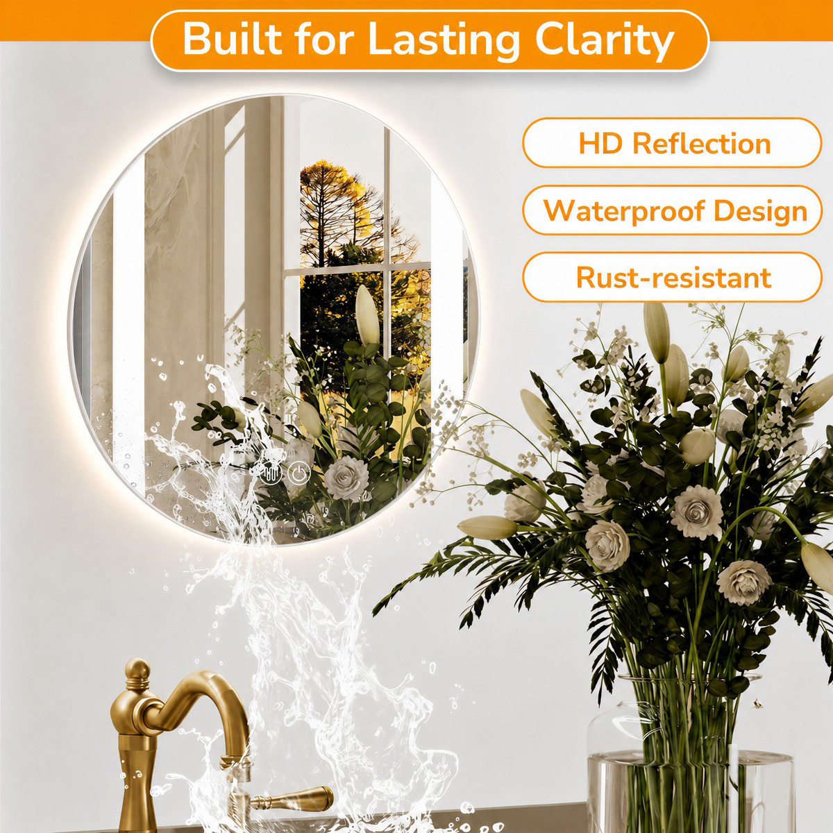 HD reflection, waterproof design, rust-resistant