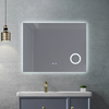 Wall‑Mounted LED Vanity Bathroom Mirror With Soft Back Lighting Magnifying Circle Touch Buttons Anti‑Fog for Residential Bathroom Renovation