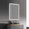 Slim Vertical Bathroom Vanity Mirror With Smooth Acrylic LED Frame, Wall‑Hanging Illuminated Mirror With Single Touch Button For Upscale Residential Bath Interiors