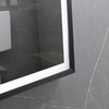 Luxury Backlit Vanity Mirror 35mm Black Frame For Hotel & Apartment Bathroom