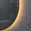 Hotel‑Grade Oval Smart LED Mirror 8mm Gold Aluminium Frame Anti‑Fog