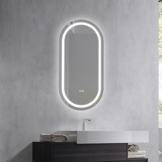 Luxury Oval Smart LED Mirror Touch Control Wall‑Mounted