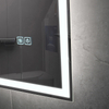 Sleek Square Wall‑Hanging Illuminated Bathroom Mirror, Full‑Perimeter LED Glow, Smart Touch Operation for Luxury Residential & Commercial Bath Spaces