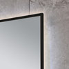 Vertical Wall‑Mounted LED Floor Mirror Ultra‑Slim Black Frame Touch‑Control Dimmable