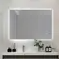 Wall‑Mounted Square Smart LED Vanity Mirror White Acrylic Border Touch‑Control Dimmable