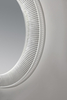 Modern Fluted Round LED Mirror Clear Ribbed Acrylic Frame For Hotel & Home Decor