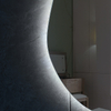 Custom Irregular Teardrop LED Bathroom Mirror For Modern Apartment Renovation