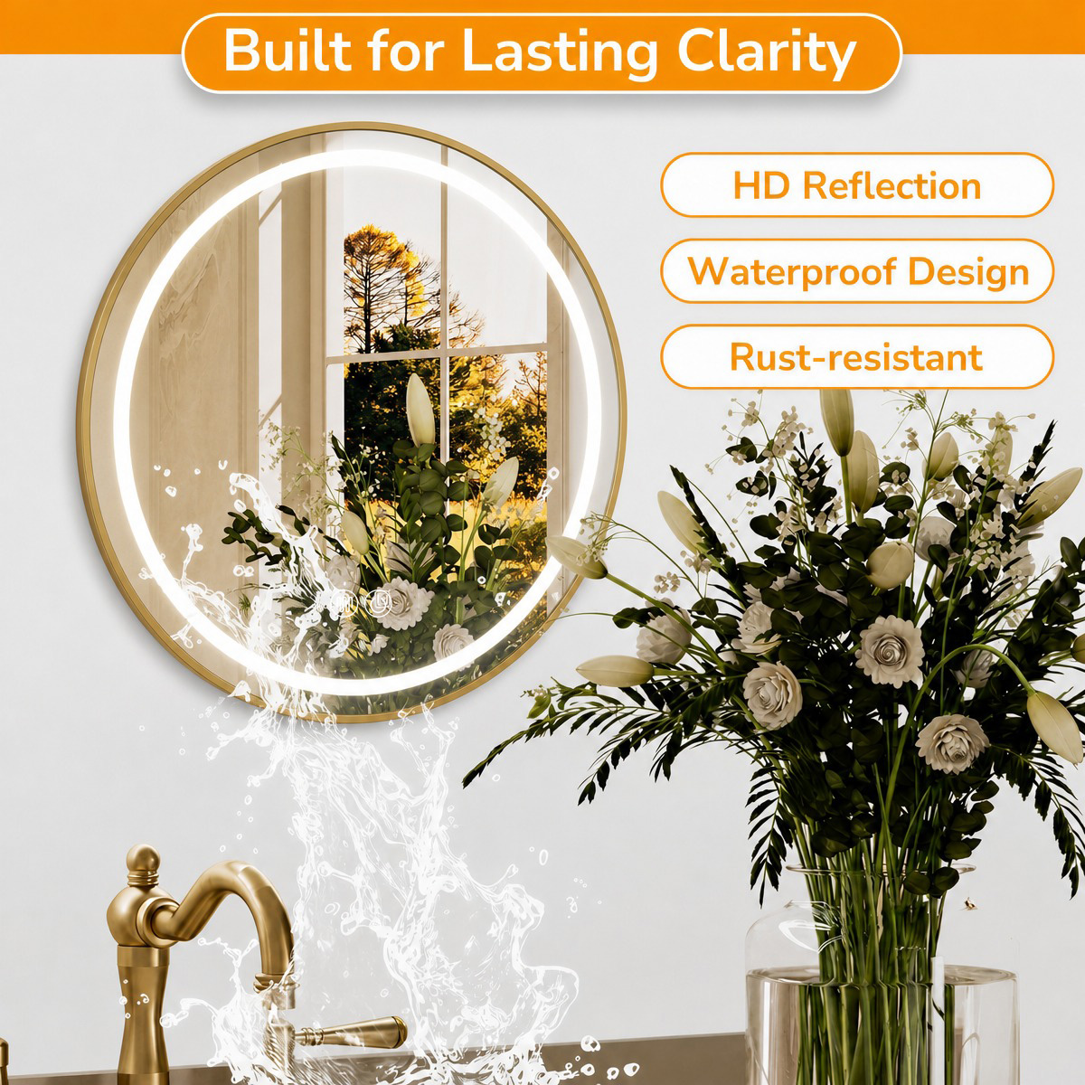 HD reflection, waterproof design, rust-resistant