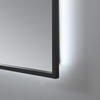 Square Thin Black Aluminum Framed Backlit Smart Anti-Fog Dimmable Illuminated LED Bathroom Wall Mounted Home Decor Vanity Makeup Cosmetic Light Mirror